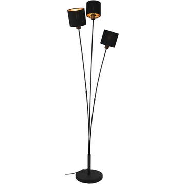 Vloerlamp - E14 Fitting - 5-lichts - Mat Zwart - Aluminium, Ophalen of Verzenden, Nieuw, Metaal, 200 cm of meer