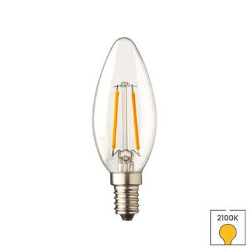 E14 LED lamp | Kaarslamp | 0.6 watt | 2100K extra warm wit, Led-lamp, Minder dan 30 watt, Verzenden, E14 (klein)