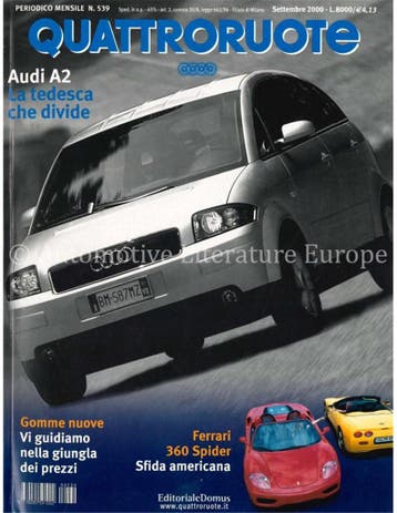 2000 QUATTRORUOTE MAGAZINE 539 ITALIAANS, Nieuw, Author