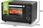 Vrijstaande oven - Hetelucht oven - 18 Liter - 1300W - Zwart, Verzenden, Zo goed als nieuw