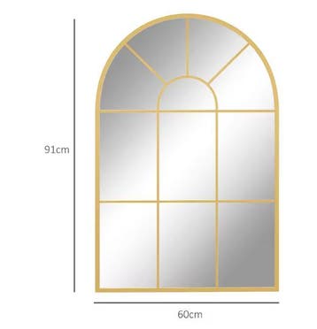Decoratieve Raam Wandspiegel 60x91 cm Metalen Frame Spiegel, Verzenden, Nieuw