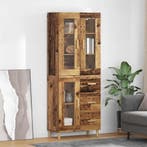 vidaXL buffetkast met lade Oud Hout 69,5 x 34 x 180 cm, Minder dan 50 cm, Verzenden, Nieuw, Minder dan 100 cm