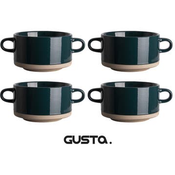 Gusta Design Soepkom 450 ML Minimalistisch En Stijlvol, Nieuw, Aardewerk, Kom(men)