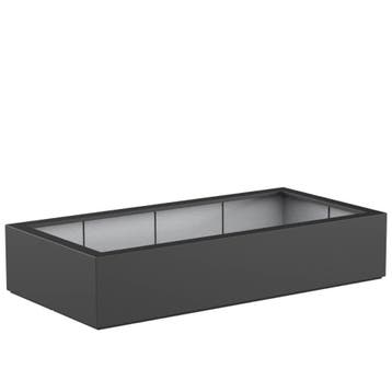 Polyester plantenbak 200x100x40cm - Met bodem, Kunststof, 100 cm of meer, Nieuw, Rechthoekig
