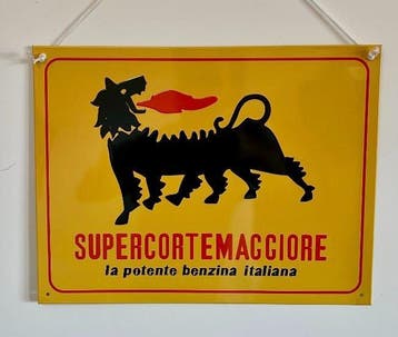 Supercortemaggiore - Reclamebord - Aluminium, Metaal
