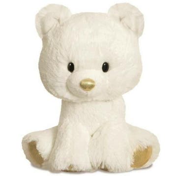 IJsbeer knuffel - pluche - wit - 20 cm - pooldieren, Verzenden, Nieuw