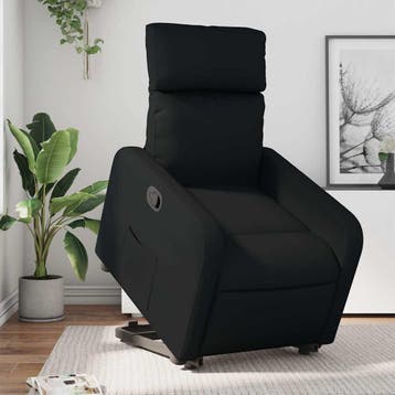 vidaXL Sta-op-stoel kunstleer zwart, Huis en Inrichting, Fauteuils, Verzenden, Nieuw