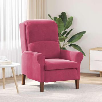 vidaXL Fauteuil Wijnrood Fluweel, Huis en Inrichting, Verzenden, Nieuw