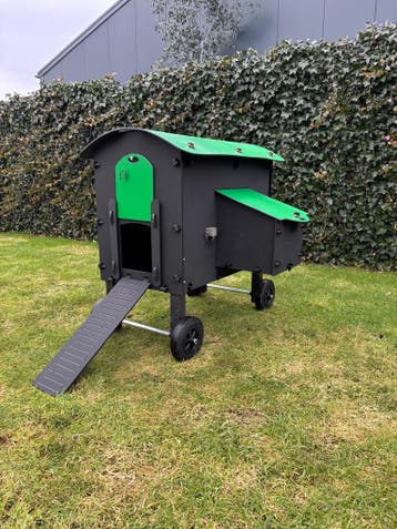 NIEUW! Verrijdbaar mobiel kippenhok Pluverdi, Dieren en Toebehoren, Ophalen of Verzenden, Nieuw, Kippenhok of Kippenren