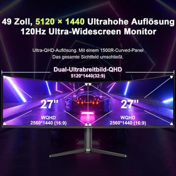 Gaming Monitor - Beeldscherm computer - 49 inch - Curved - 1, Verzenden, Zo goed als nieuw