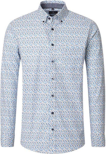 CASAMODA Overhemd Dots Blauw maat 4XL Heren, Kleding | Heren, Overhemden, Verzenden, Nieuw, Blauw, CASAMODA