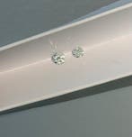 2 pcs Diamant (Natuurlijk) - 0.88 ct - Rond - D (kleurloos), Nieuw