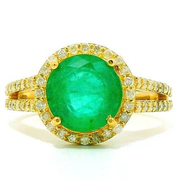 Zonder minimumprijs - Ring - 14 karaat Geel goud - 2.98ct., Nieuw