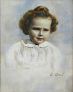 Giacinto Corsi (1829-1909) - Ritratto di bimba - NO RESERVE, Antiek en Kunst