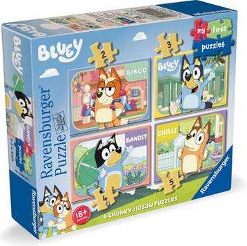 Mijn Eerste Puzzel - Bluey 4-in-1 Puzzel (2-3-4-5 stukjes) |, Verzenden, Nieuw