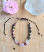 Handgemaakte dames edelsteen armband - boho style -, Nieuw