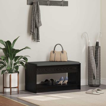 vidaXL Halbank Zwarte Eik 83 x 38 x 45 cm, Verzenden, Nieuw