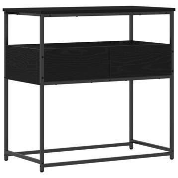vidaXL Wandtafel Zwart Eiken 75 x 40 x 75 cm Bewerkt hout, Minder dan 45 cm, Verzenden, Nieuw, 70 cm of meer