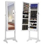 Sieradenkast met Spiegel –LED Verlichting, Slot en 4 Planken, Verzenden, Nieuw