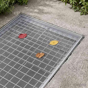 vidaXL Lichtschachtdeksel met clips 2 st 70 x 130 cm, Verzenden, Nieuw, Aluminium