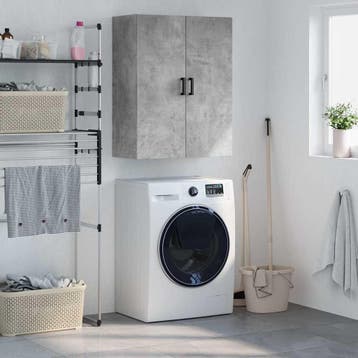 vidaXL Wandkast 69,5x34x90 cm betongrijs, Verzenden, Nieuw, 50 tot 100 cm, Minder dan 100 cm