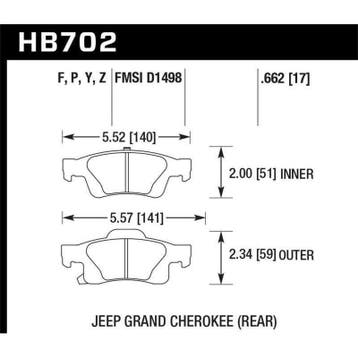 Hawk 11-12 Dodge Durango / 11-12 Jeep Grand Cherokee LTS, Ophalen of Verzenden, Nieuw