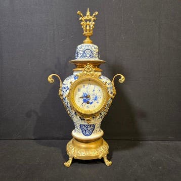 Tafelklok Napoleon III - Verguld brons - 1910-1920 -, Antiek en Kunst