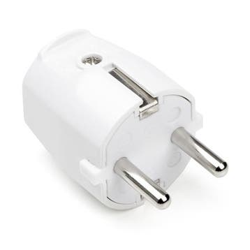 Schuko stekker | Q-link (Randaarde, 16 A, Wit), Doe-het-zelf en Verbouw, Verzenden, Nieuw