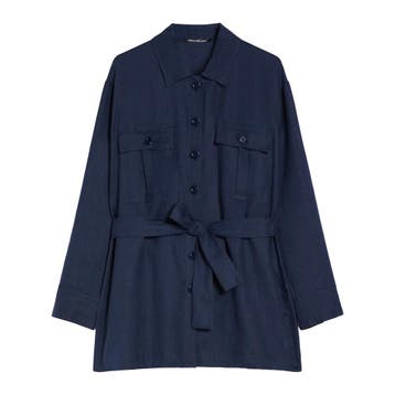 Pennyblack • donkerblauwe linnen blouse • 36 (IT42), Nieuw, Pennyblack, Maat 36 (S), Verzenden