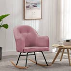 Schommelstoel fluweel roze, Verzenden, Nieuw
