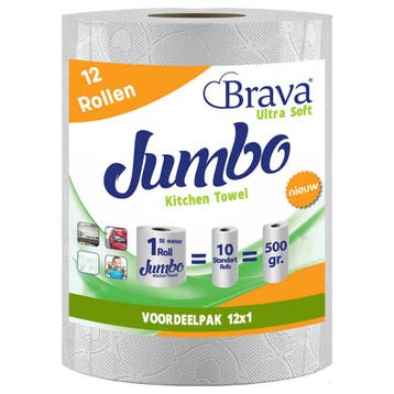 Voordeelverpakking: 12 Maxi XXL Rollen - Brava - Super, Huis en Inrichting, Ophalen of Verzenden