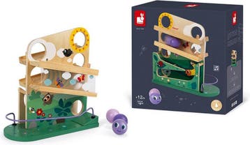 Janod - Houten ballenbaan met bel - Rups, Ophalen of Verzenden, Nieuw