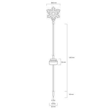 Solar priklamp Flake met sneeuwvlokje, Zonne-energie, Verzenden, Minder dan 50 watt, Overige typen