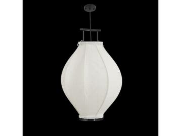 Mica Decorations Pego - Hanglamp - H73 x Ø54 cm - Linnen -, Verzenden, Nieuw