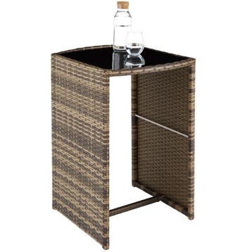 Aluminium wicker bistroset Hamburg - natuur, Verzenden, Nieuw
