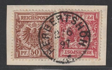 Duits Nieuw-Guinea 1897 - DNG Voorloper V 47 d + 50 d °, Gestempeld