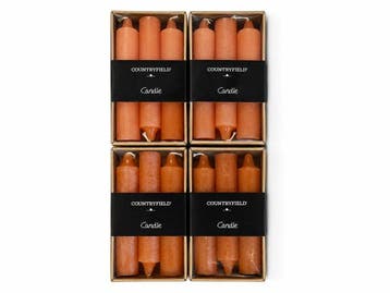 Veiling - 4x Decostar Vela Oranje Dinerkaars 14 cm set van 6, Huis en Inrichting, Nieuw