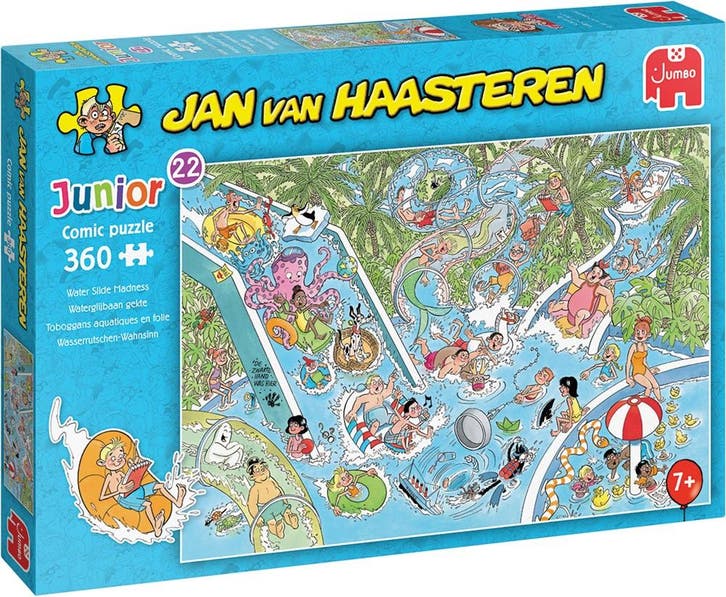 Jan van Haasteren Junior 22 - Waterglijbaan Gekte Puzzel, Hobby en Vrije tijd, Denksport en Puzzels, Nieuw, Verzenden