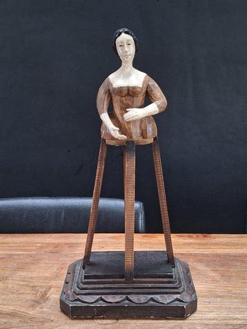 Beeld, Santos cage doll - 34 cm - Hout