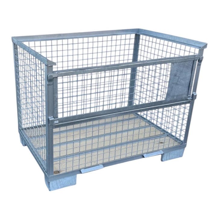 Gitterbox GB009 verzinkt met 1 klep 1240 x 835 x 970 mm, Doe-het-zelf en Verbouw, Kratten en Dozen, 100 cm of meer, Nieuw, Bak of Kist