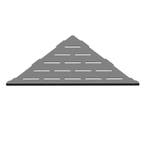 Stripe Corner hoekplanchet inbouw 25x25 cm gun metal, Verzenden, Nieuw
