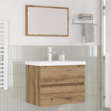 vidaXL Badkamermeubelset 3 st Artisan Eiken 61 x 39 x 45 cm, Verzenden, Nieuw, Overige typen