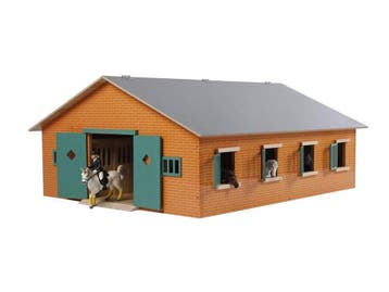 Kids Globe Paardenstal met 7 boxen, 1:24, Verzenden, Nieuw