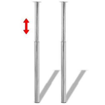 VidaXL tafelpoten telescopisch, 2st, chroom, Ophalen, Nieuw