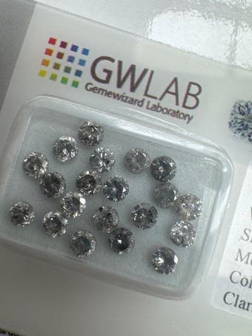 Zonder minimumprijs - 20 pcs Diamant (Natuurlijk gekleurd) -, Nieuw
