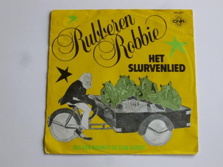 Rubberen Robbie - Het Slurvenlied (vinyl single), Cd's en Dvd's, Vinyl Singles, Zo goed als nieuw, Ophalen of Verzenden