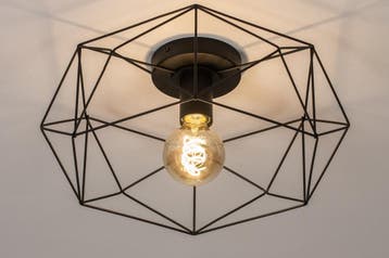 Rietveld Plafondlampen - Zwart - Metaal, Verzenden, Nieuw