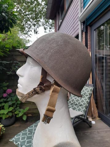 ORIGINAL WWII US M1 McCORD AIRBORNE HELMET SET “MULLIGAN..., Verzamelen, Militaria | Tweede Wereldoorlog