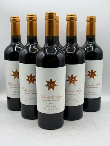 2021 Clos de Los Siete Michel Rolland - Mendoza - 6 Flessen, Nieuw