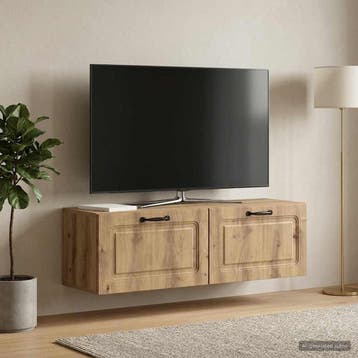 vidaXL Wandbeugel TV-kast 98 x 31 x 30 cm Artisanaal eiken, Minder dan 50 cm, Verzenden, Nieuw, Minder dan 100 cm